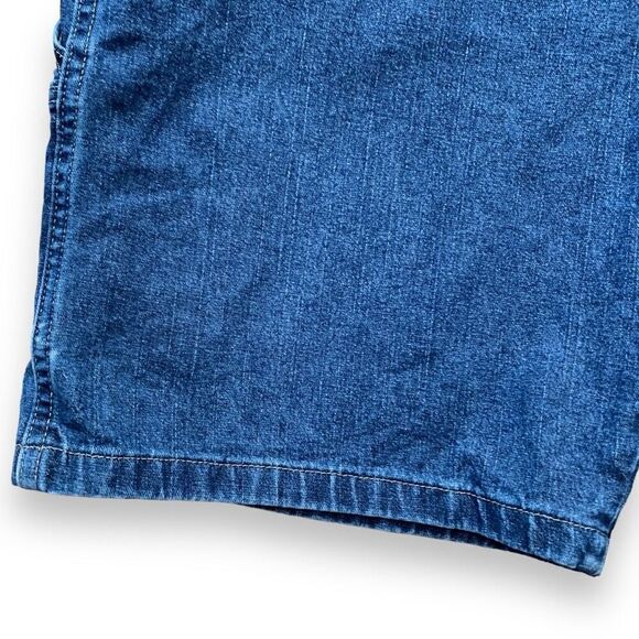 Vintage Wrangler Shorts Medium Wash Baggy Denim Carpenter Utility Denim Jorts - Picture 6 of 11